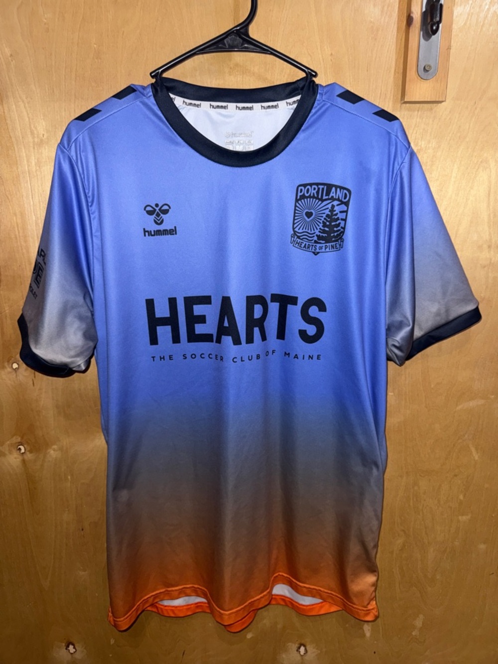 Hummel Portland Hearts Gradient Blue to Orange Soccer Jersey